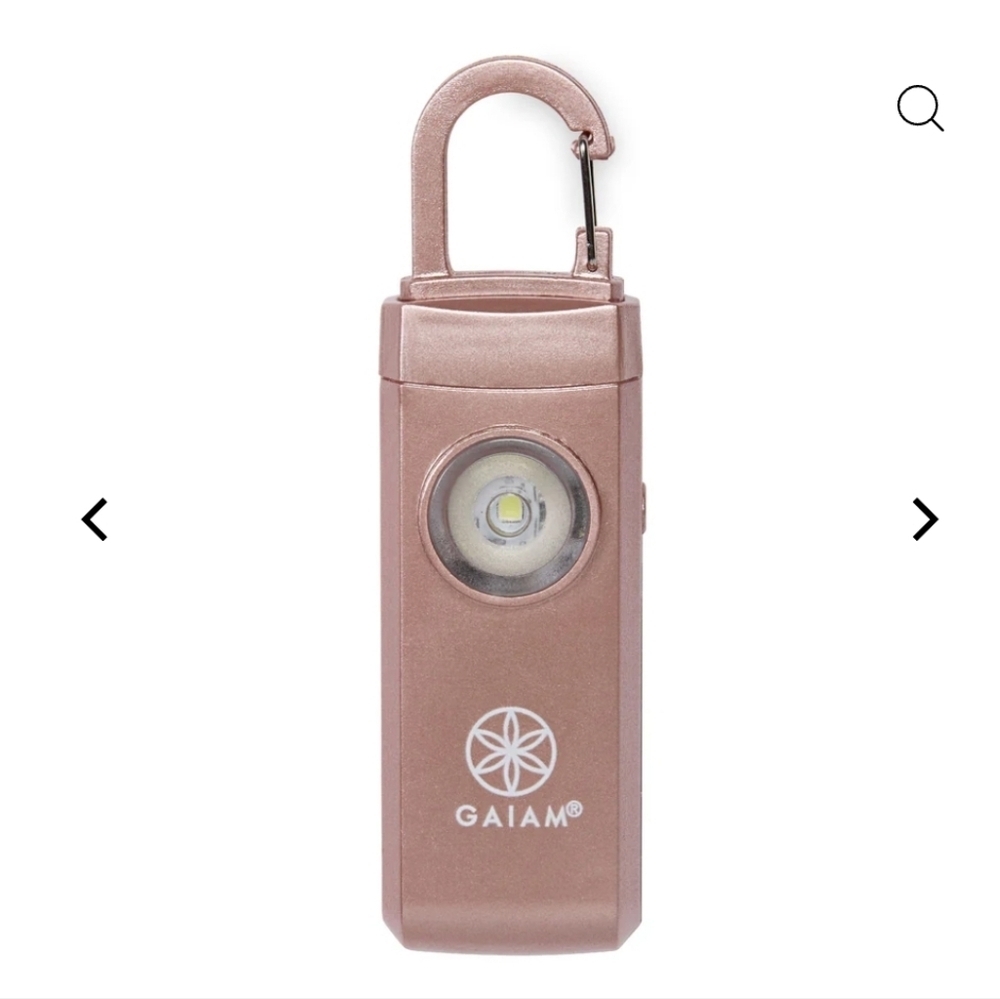 NWT Gaiam athletic training run walk safety alarm in rose gold‎